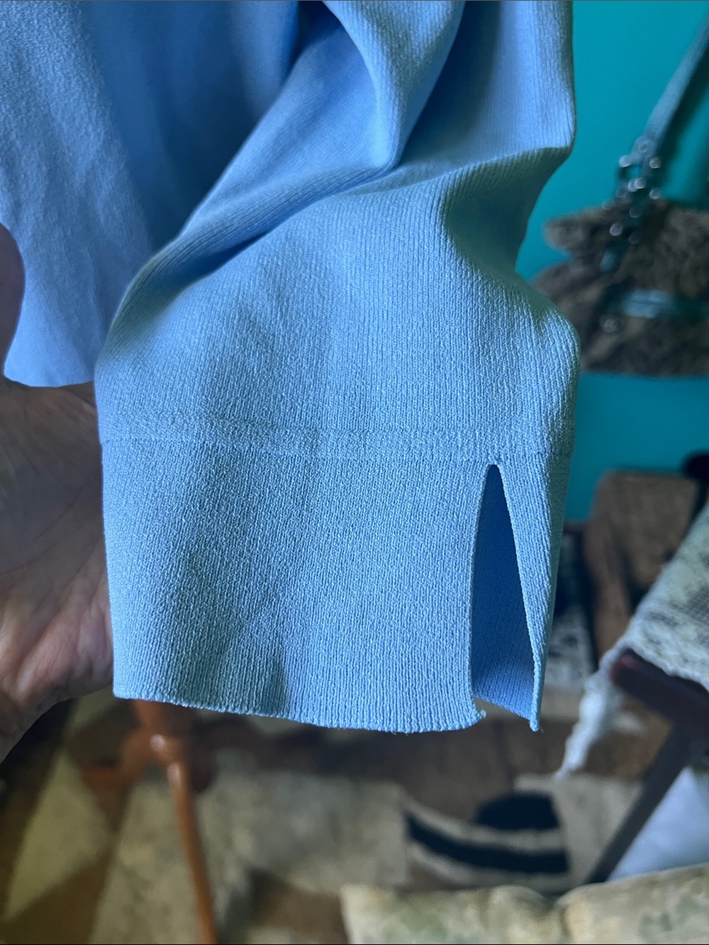 Talbots Light Blue Women's Cardigan and Tank Set - Picture 4 of 6